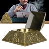 Metal Ashtray Innovative Decor Gifts Smoking Set Egyptian Pharaoh Pyramid shape Ornaments(Bronzed )