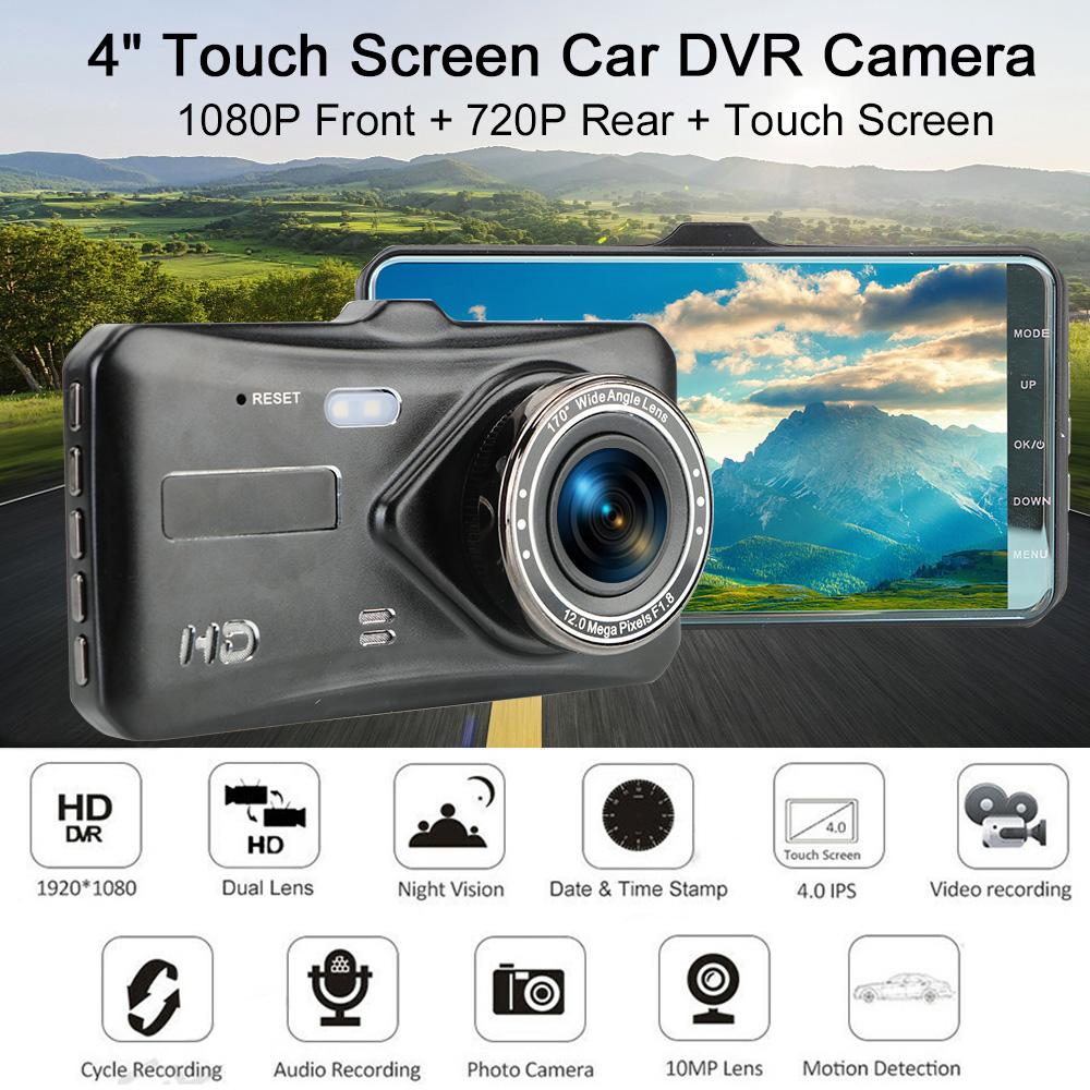 Car DVR 4" HD 1080P Video Recorder Camera Touch Screen WDR Auto DashCam