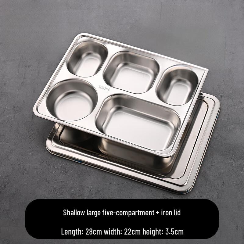 304 Stainless Steel Divided Cafeteria Tray