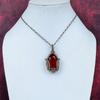 Faceted Mozambique Garnet Pendant Copper Wire Wrapped Pendant Gemstone Pendant Unique Copper Design Jewelry Handmade Pendant Gifts for Women