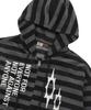 Losers Club Logo Stripe Fleece Two-Way Zip-Up Hoodie Black