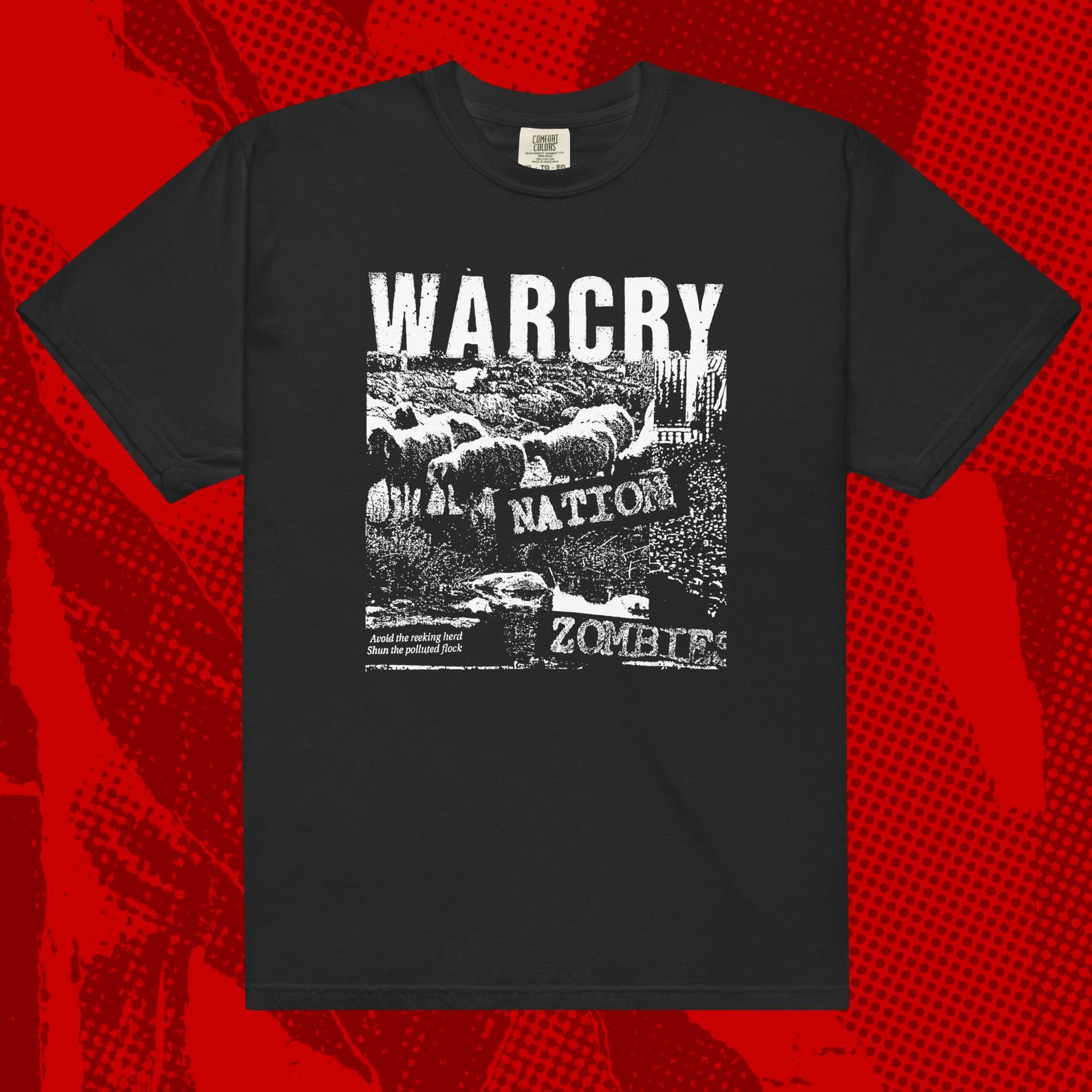 Warcry Sheep T-Shirt | Tragedy Punk Crust D-Beat Hardcore 4XL