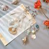 Pearl Bag Charm Natural Star Key Ring Seashell Keychain Bohemian Boho Phone Lanyard For Phone Lanyard Travel Keys