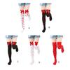 Valentines Day Over Knee Long Socks Cute Bowknots Lip Heart Pattern Thigh High Stockings for Women Parties Casual Wear