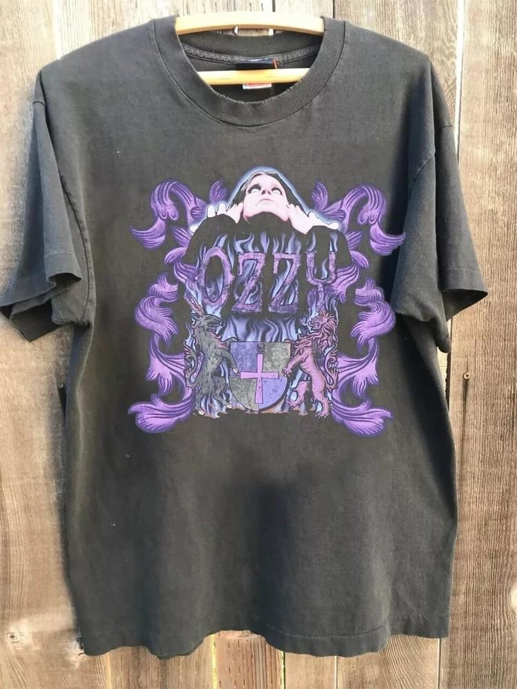 

Ozzy Osbourne Charcoal Short Sleeve T shirt 90s Graphic Unisex Tshirt Reprint Unisex T-Shirt S