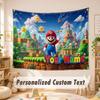 Custom Name Text Tapestry,Super Mario Boho Wall Hanging, Decorative Backdrop Tapestry For Room