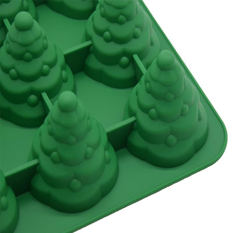 11pcs 3D Christmas Tree Silicone Molds Cake Decorating Tools Bakeware Fandant
