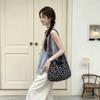 Vintage Leopard Print Canvas Tote Bag With Magnetic Closure For Casual Daily Use