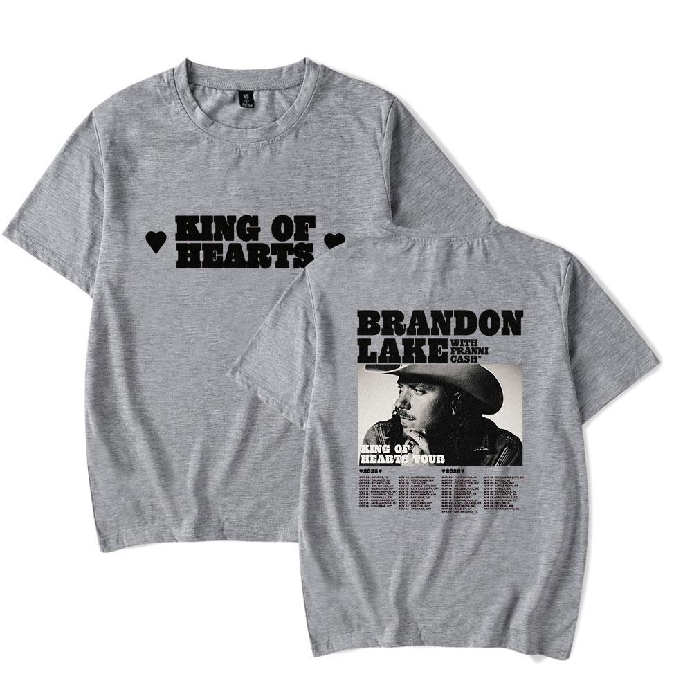 Brandon Lake King of Hearts Tour Merch 2026 Tshirt Cool Print Merch Tops for Unisex and Women Streetwear S