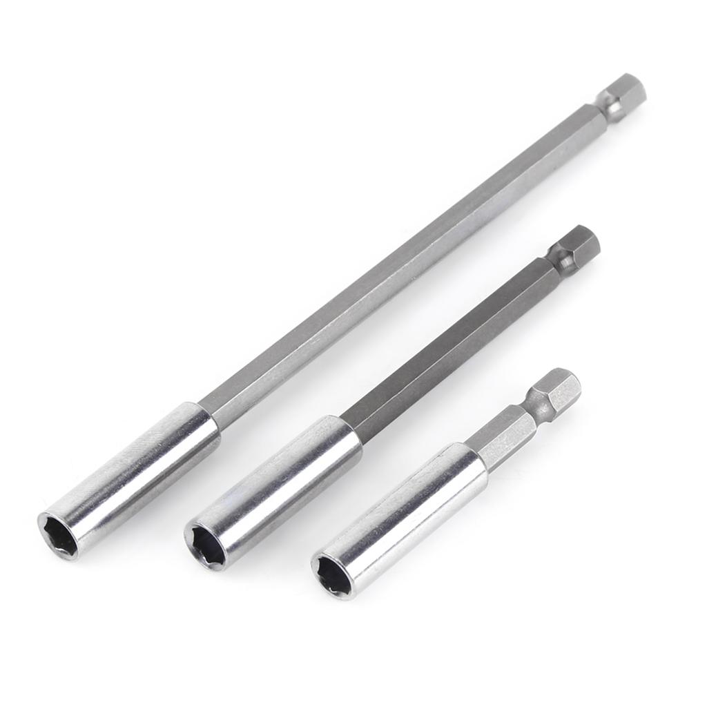 3pcs Electrical Drill Screwdriver Extension Bar Magnetic Bit Holder 1 4 Shank Tool