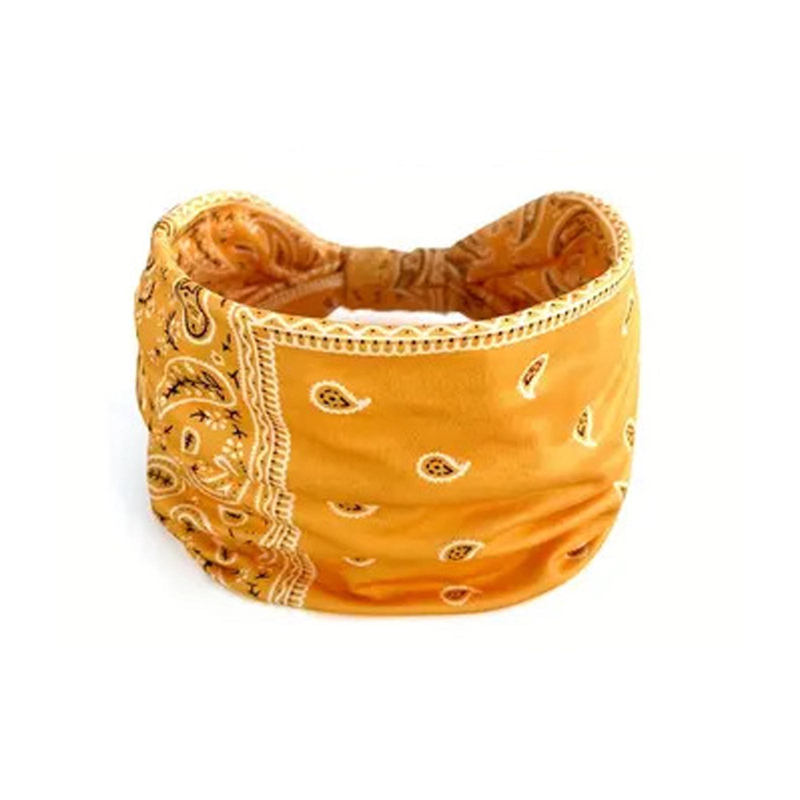 

Европейская и американская богемная широкая спортивная повязка на голову - Принтованная потовпитывающая повязка