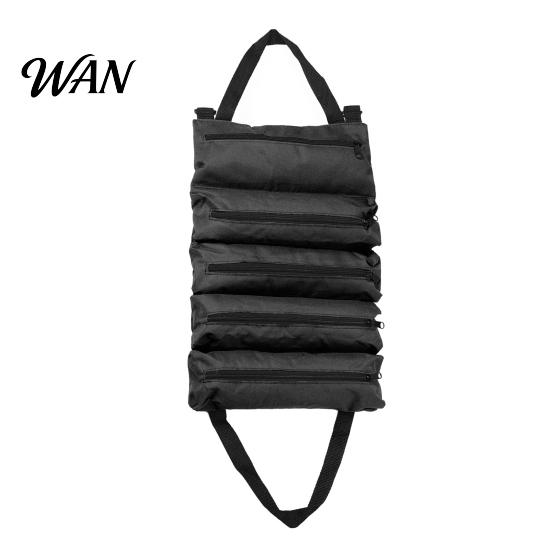 Heavy-duty Tool Pouch Oxford Cloth Organizer Bag for Car Multi-Function Portable Storage with 5 Zippers Back Seat Hanging Auto Repair Zipper Partition