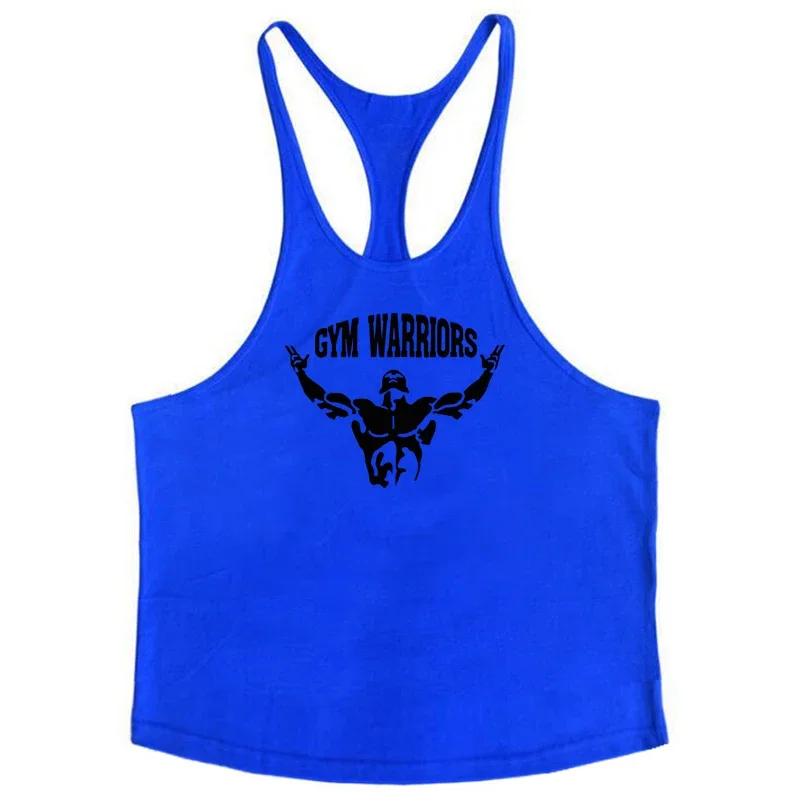 Muscleguys Running Vests Mens Bodybuilding Stringer Tank Tops Gym Clothing Cotton Sleeveless Shirt Summer Sports Singlets Workout Tanktop