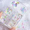Mini 6 Grid Transparent Rainbow Light Nail Enhancement Sequins Decoration Love Star Moon Nail Accessories Nail DIY Material