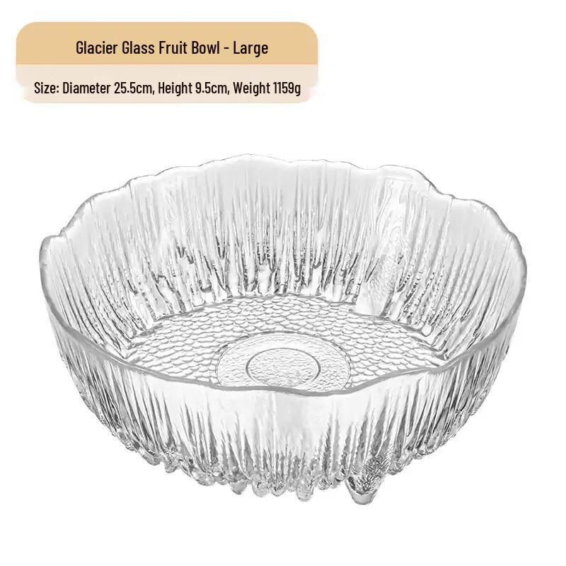 WJ Heideman Light Luxury Glass Fruit & Salad Bowl Large