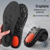 Graphene Athletic Insoles for Men: High Elasticity, Shock Absorption, Sweat-Wicking, Odor Control, Breathable, Antibacterial - Long-Lasting Comfort