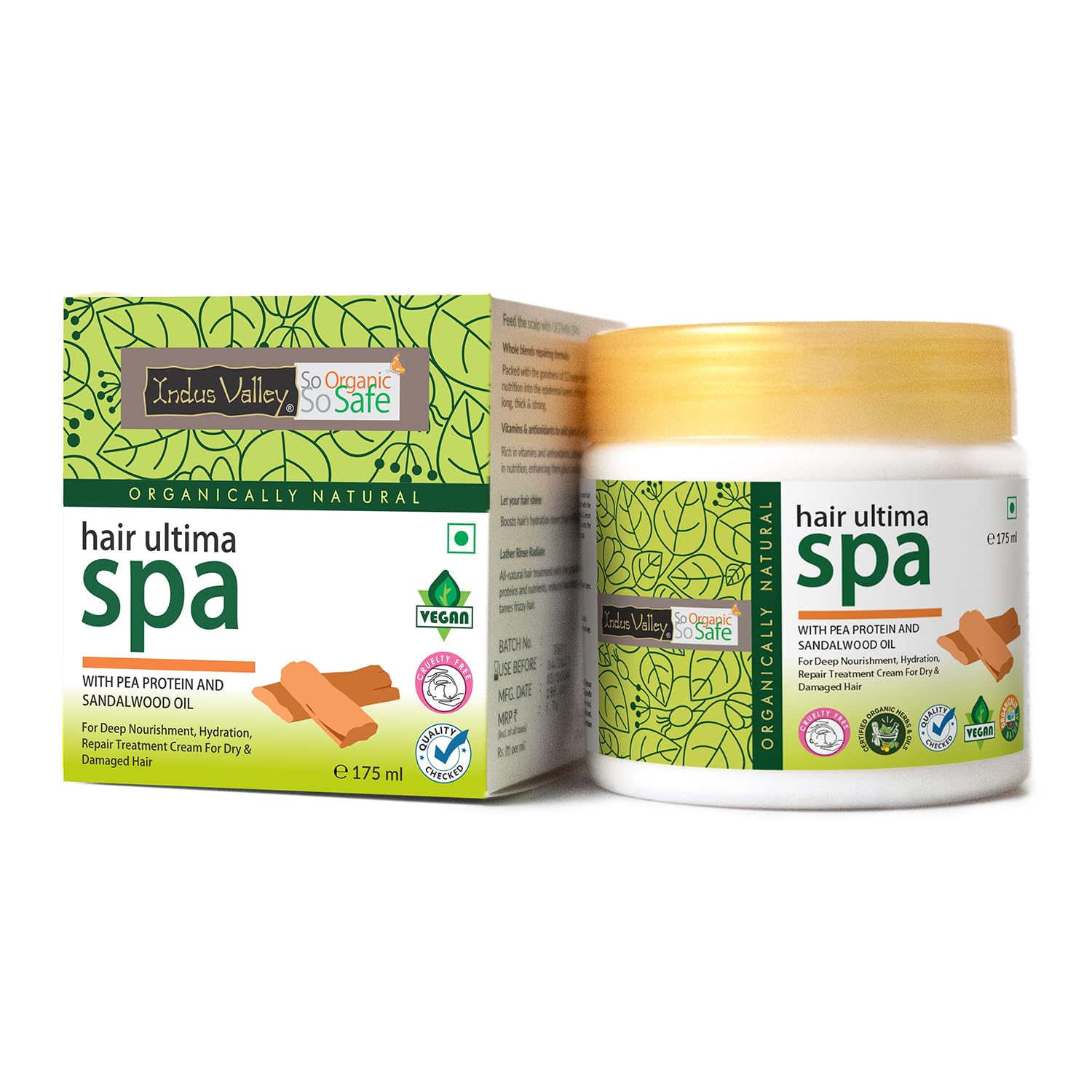 INDUS VALLEY 100% органический Глубоко питательный спа для волос (ultima spa 175мл) 175 ML