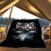 1pc Kitten Outdoor Blanket Soft Flannel Cozy for Travel & Camping All Season