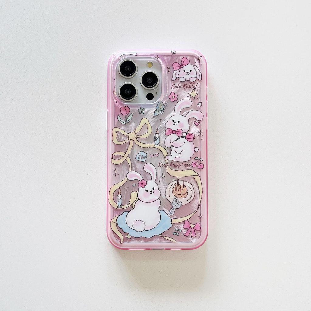 Adorable Cartoon Cat iPhone 17/16PRO Protective Case - Full Coverage, Drop-Proof Design, Compatible with 15/14P Models