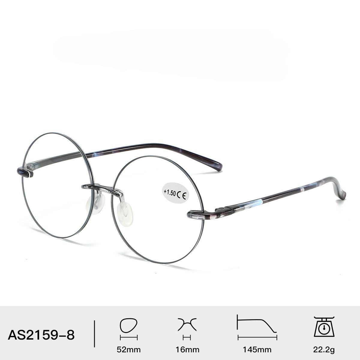 

Classic Round Reading Glasses Ultralight Hd Lens Reading Glasses Women Men Anti-Blue Light Metal Frame Round Eyeglasses 0 To+4.0 +1.0