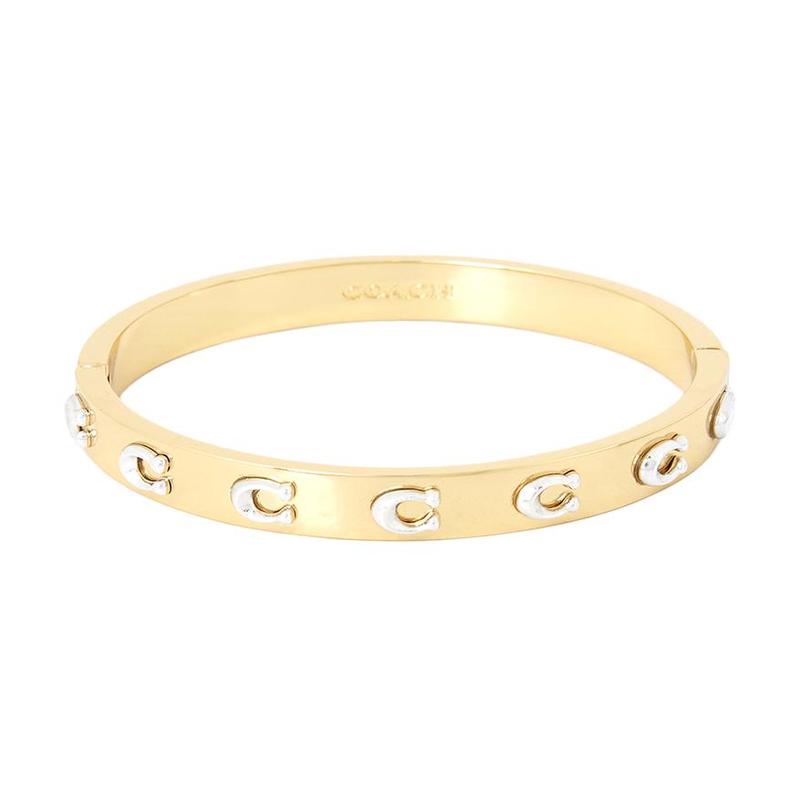 COACH Classic personalized design brass bracelet women s gold