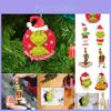 Charmantes Cartoon Acryl Grinch Doppelseitiges Weihnachtsbaum Ornament Für Festliche Autodekoration