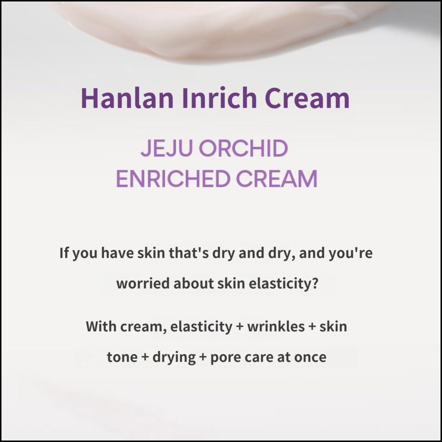 Innisfree Jeju Orchid Enriched Cream 50ml Anti-Aging Moisturizer for Firm, Nourished Skin