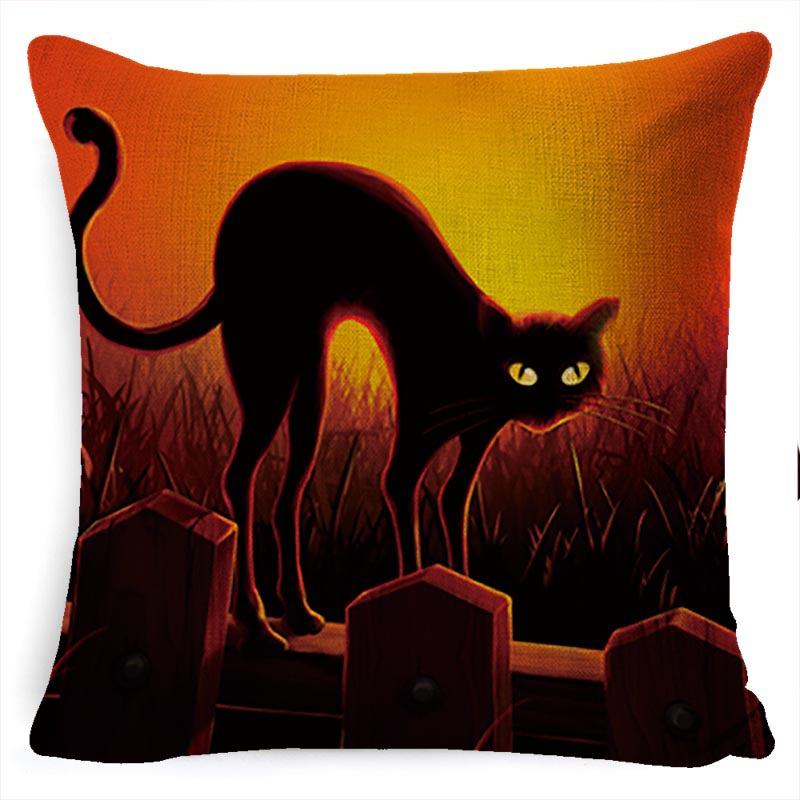 Pillow Case Holiday Party Halloween Horror Bat Office Pillow Case Car Waist Support Cushion Lumbar Pillow