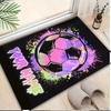 1PC Custom Name Soccer Ball Graffiti Style Theme Floor Mat Ideal for Living Room, Game Rooms, Office, Bedroom,Floor Mat Playful Design
