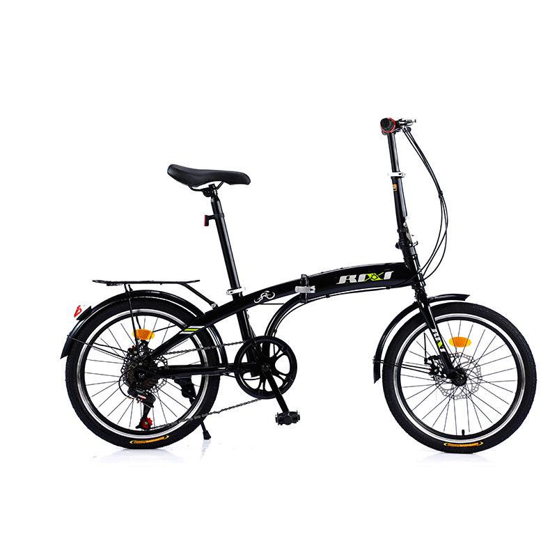 Tusheng 20" Folding Commuter Bike: Portable Adult Mountain Bike with Dual Disc Brakes