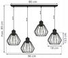 Hanging Lamp, Ceiling Chandelier, Wire Shade, Led