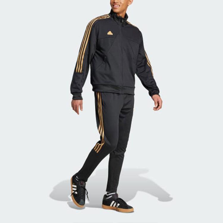 Adidas House Of Tiro Nations Pack Track Jacket With Striped Print And Zip-Up Stand Collar Men Jacket Black IW8866