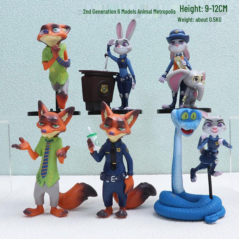 Zootopia Metropolis Figures: Judy Rabbit & Nick Fox Anime Figurines