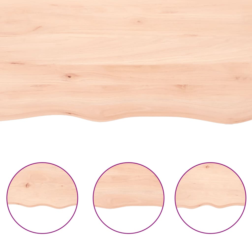 Vidaxl Blat Do Łazienki, 40X60X(2-6) Cm, Surowe, Lite Drewno
