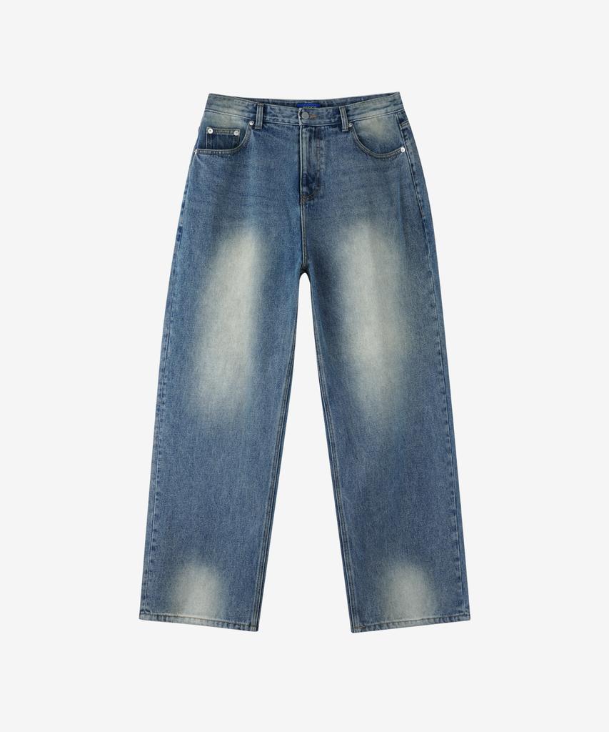 ESN Brush Wide Denim Pants V28_Washed Blue
