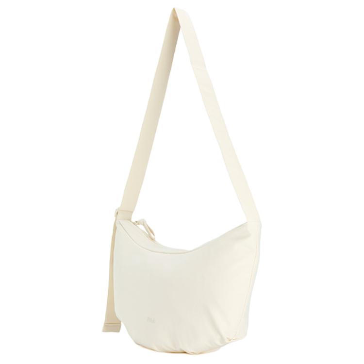 New FILA Fitness Fabric Dumpling Bag, Crossbody Bag, Shoulder Bag Women's Heron White A13W531165FWT