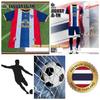 Thailand FOOTBALL SOCCER NATION TEAM JERSEY SHIRT HOME FAN Print Round Neck Unisex Men Women Quick Dry Short Sleeve Uniform Elephant Logo Sport