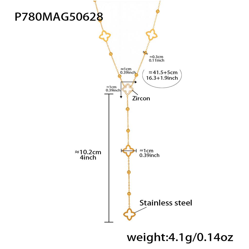 Multi Models Long Tassel Necklaces In Stainless Steel With 18k Gold Plated Waterproof Non Tarnish Chains Necklace For Women