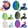 3D Printed Snake with Egg Joint Mobility Simulate Snake Ornament Desktop Home Animal Decoration Kids Desktop Accessories