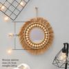 Round Wall Mirrors Room Decor Hand Woven Decorative Mirror Wall Hanging Mirror For Apartment Living Room Bedroom Home Decoration