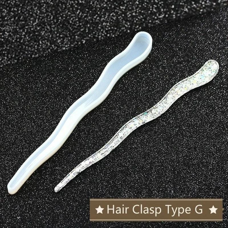 New Transparent Hairpin Silicone Special Mould for Resin DIY Hair Jewelry Making Mold Epoxy Resin Molds LS