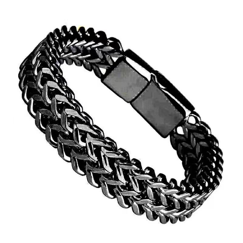 Men's Stainless Steel Hip-Hop Punk Bracelet - Bold and Simple Design