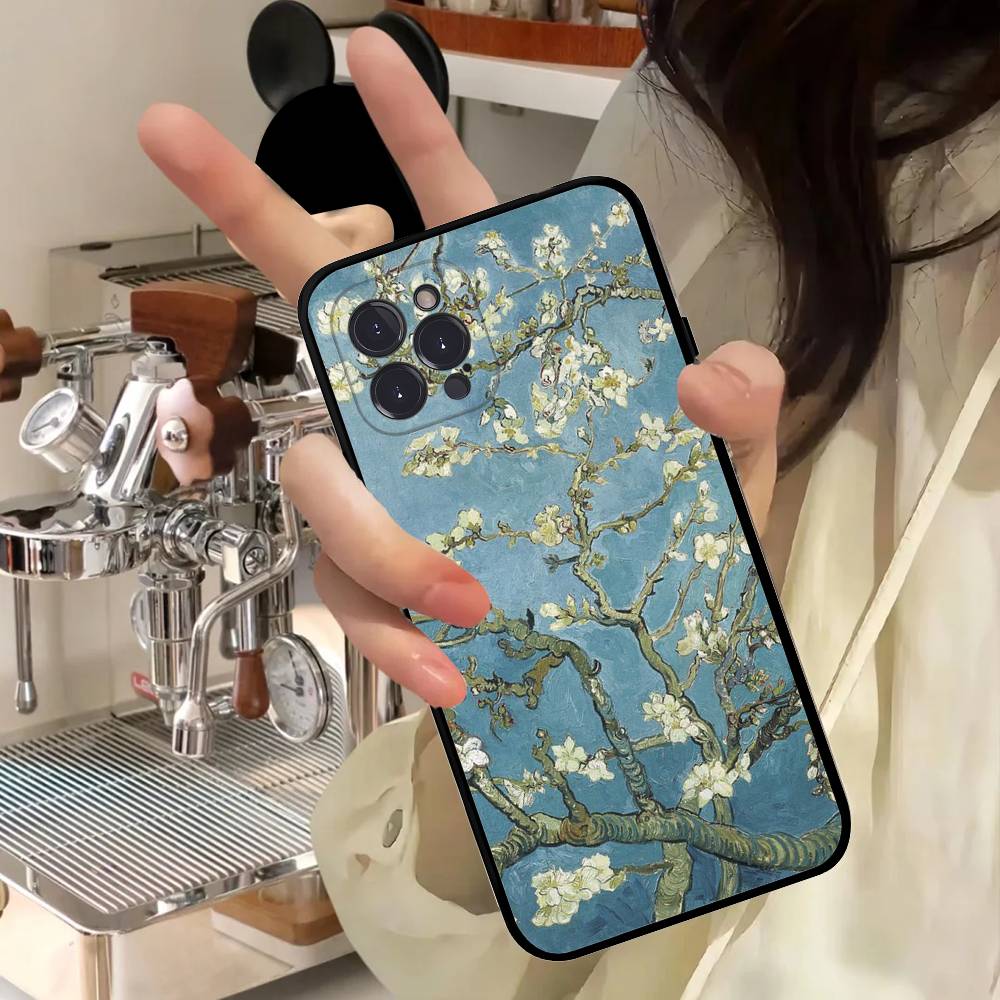 Van Gogh Cartoon Art Phone Case For IPhone 17 16 15 14 11 12 13 Mini Pro XS Max Plus Funda Shell