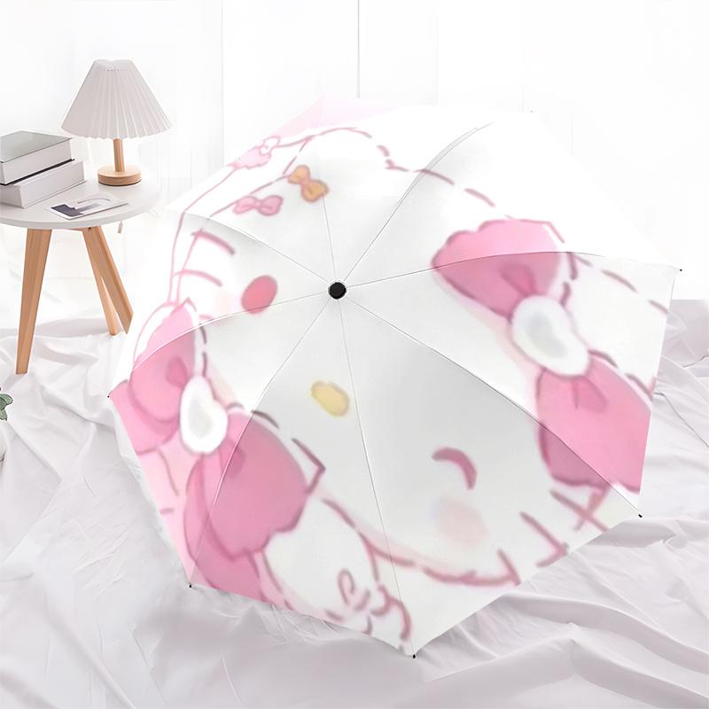 

1pc Hello Kitty Automatic Opening/Closing Umbrella with Foldable Design, 8-Bone Iron Frame, Outdoor Use, Perfect Gift for Fans, Travelers, Daily Use,