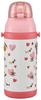 Skater Stainless Steel Water with 3D Hello Kitty Snack Children's Bottle, 380ml, Straw, Design, Time, SSPV4, Sanrio-A