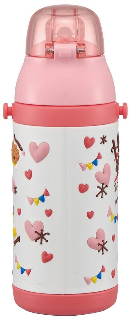 Skater Stainless Steel Water with 3D Hello Kitty Snack Children's Bottle, 380ml, Straw, Design, Time, SSPV4, Sanrio-A