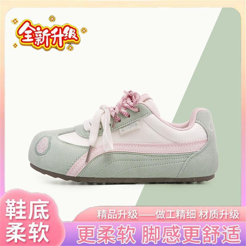 Spring soft leather soft bottom breathable increase casual and comfortable new sports shoes