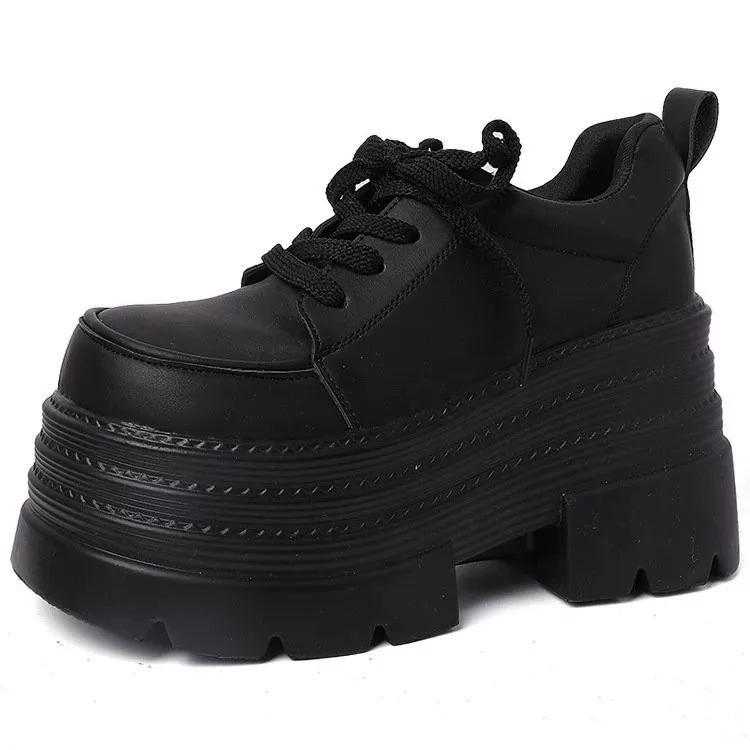 Fashion Comemore Thick Bottom Fashion Women Pumps Spring Autumn New Height Increase Black Lace Mary Jane Loafers Female High Heels Shoes