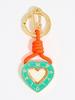 BIMBA Y LOLA BIMBA Y LOLA Green Heart Logo Rope Keychain B246AIZ005BLF