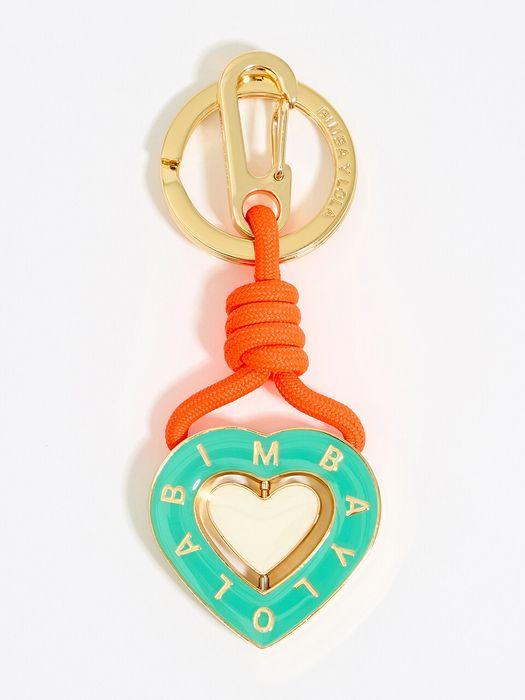 BIMBA Y LOLA BIMBA Y LOLA Green Heart Logo Rope Keychain B246AIZ005BLF